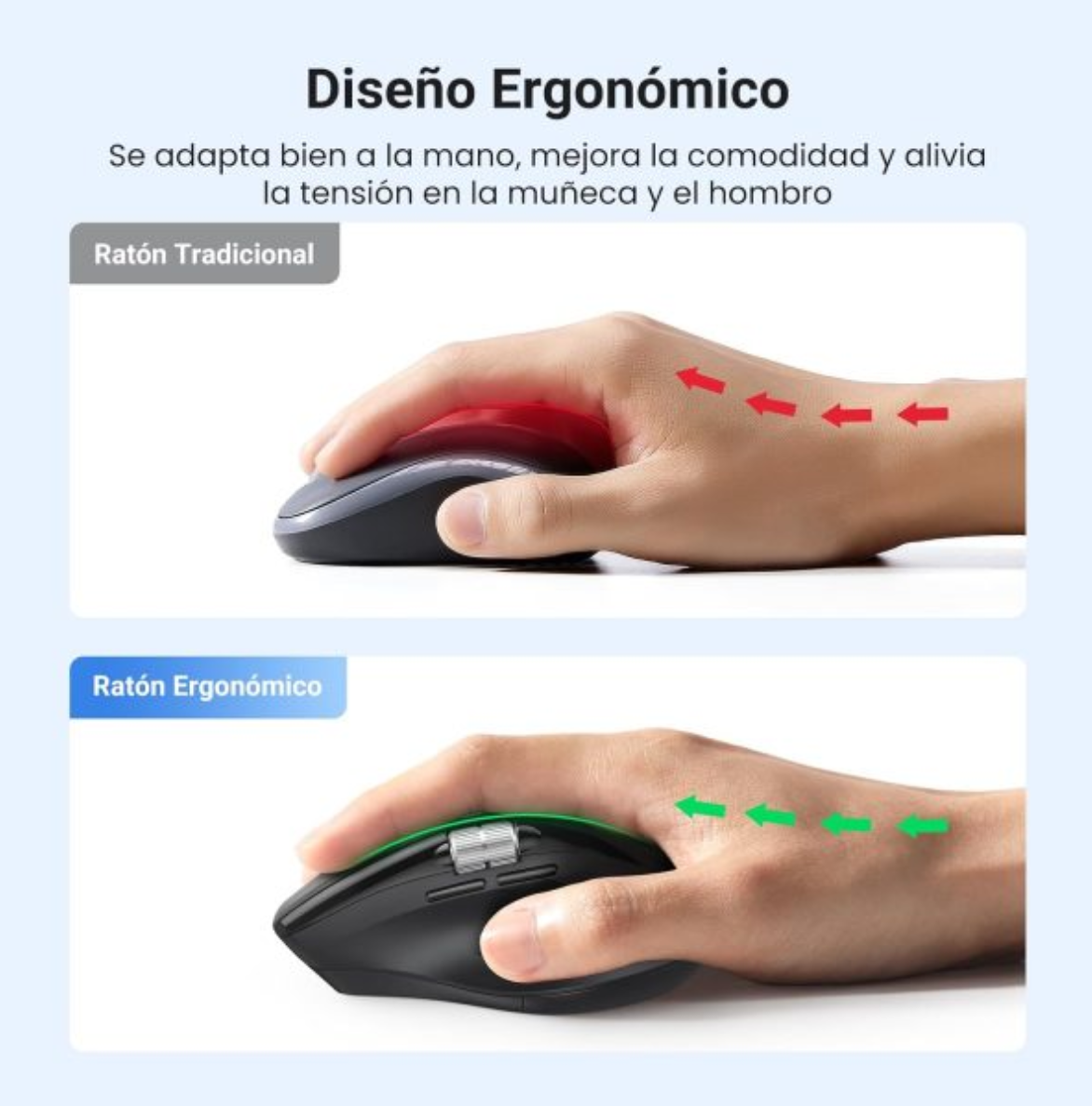 Chuột kh&ocirc;ng d&acirc;y Bluetooth v5.4 & Wirelless 2.4GHz hỗ trợ 5000DPI Ugreen 55375 cao cấp